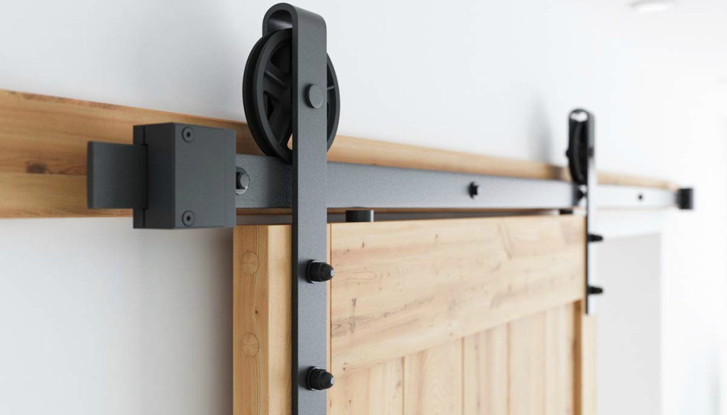 Smart Standard 6.6ft Heavy Duty Sliding Barn Door Hardware Kit