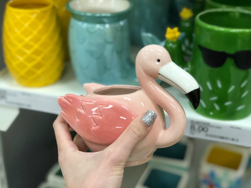 cute flamingo planter at Target