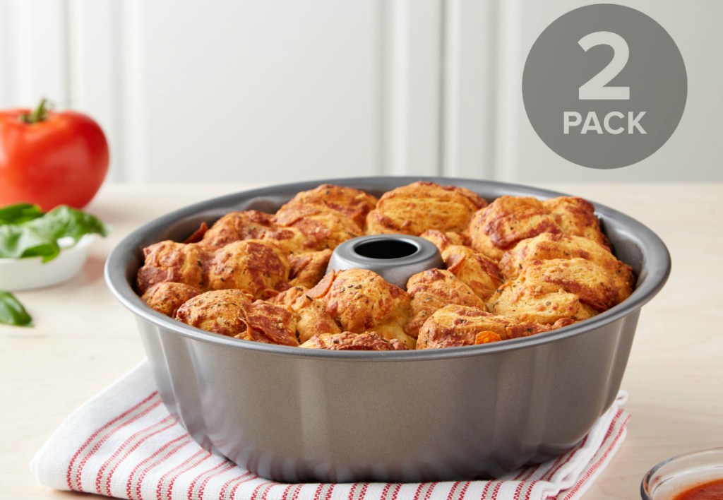Tasty 9" Non-Stick Fluted Tube Cake Pan, Set of 2