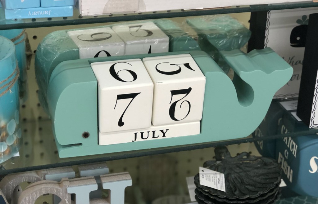Whale Wood Block Calendar