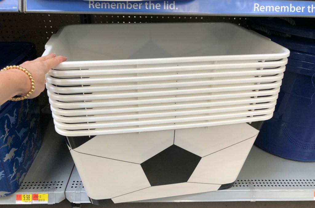 Your Zone 14 Gallon All Purpose Storage Tote - Soccer Ball Themed