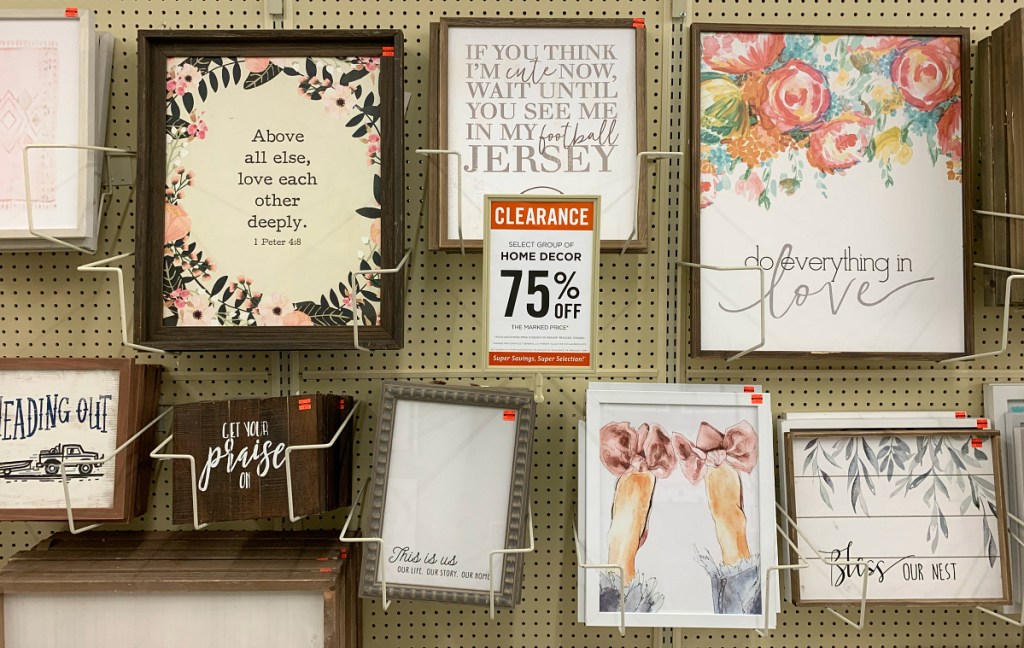 display of wall signs