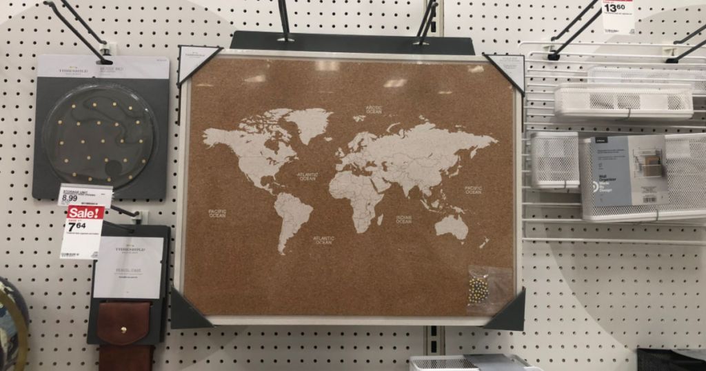 world map cork board office supply