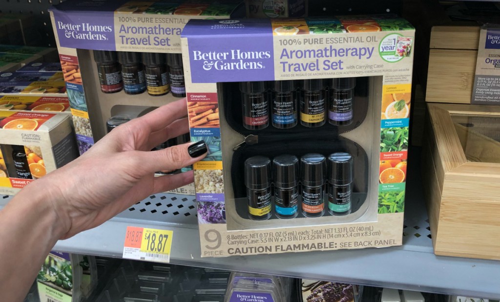 Better Homes & Gardens 100% Pure Essential Oil Aromatherapy Travel 9-Piece Set