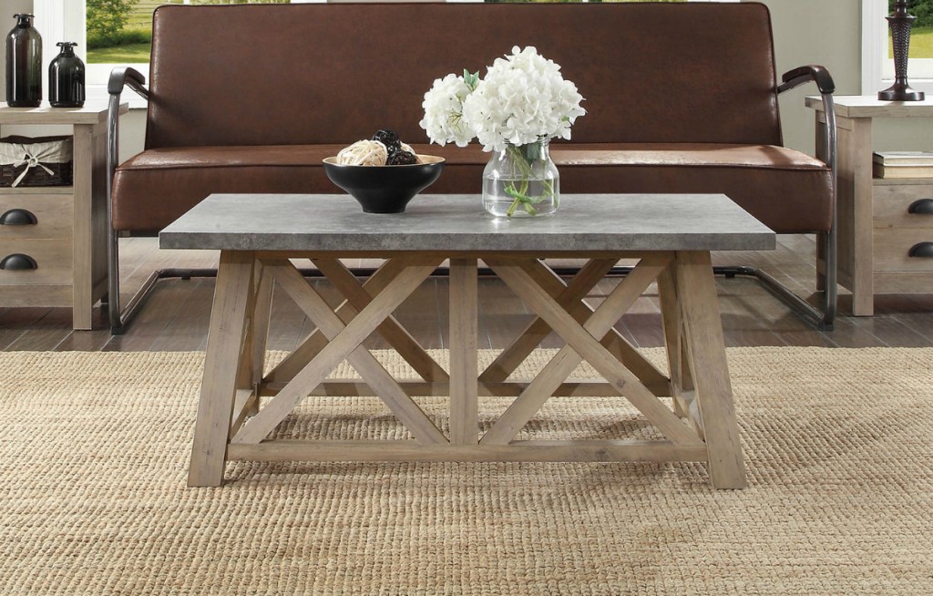 Better Homes & Gardens Granary Modern Farmhouse Coffee Table - Rustic Gray