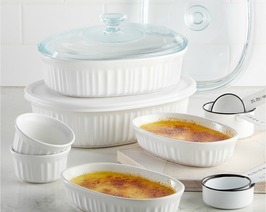 Corningware French White 10-Pc. Bakeware Set