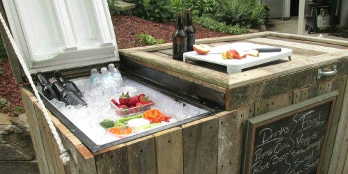 Turn a Broken Fridge into an Amazing DIY Backyard Cooler for Just $40