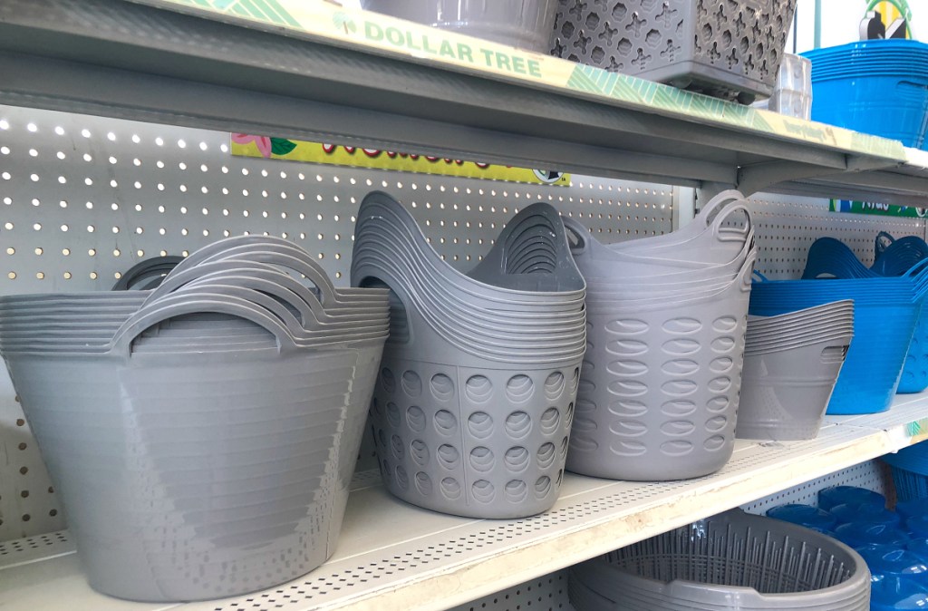 gray Dollar Tree bins