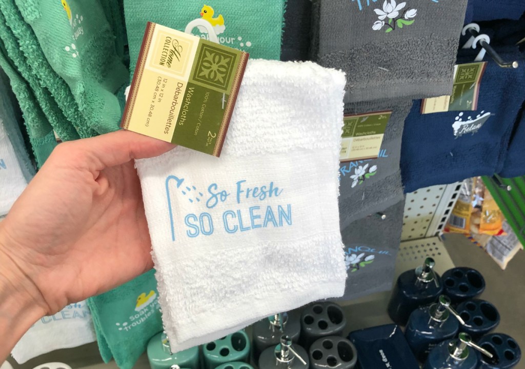 Home Collection Printed Washcloths 2-pack