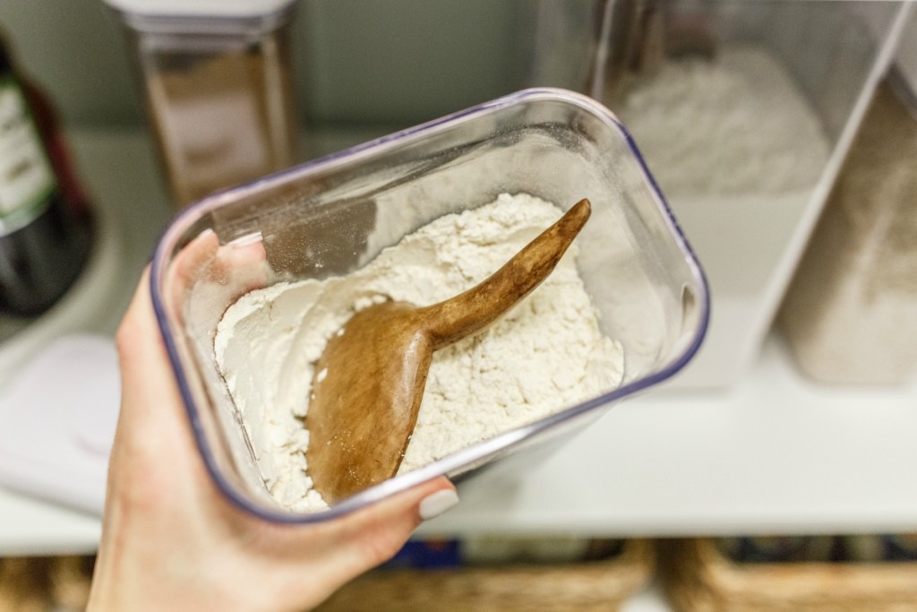 OXO flour container with spoon