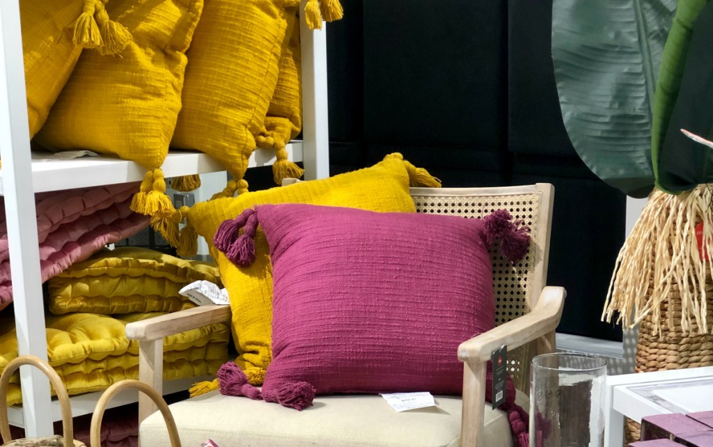 Opalhouse Cotton Textured with Tassels Square Throw Pillow