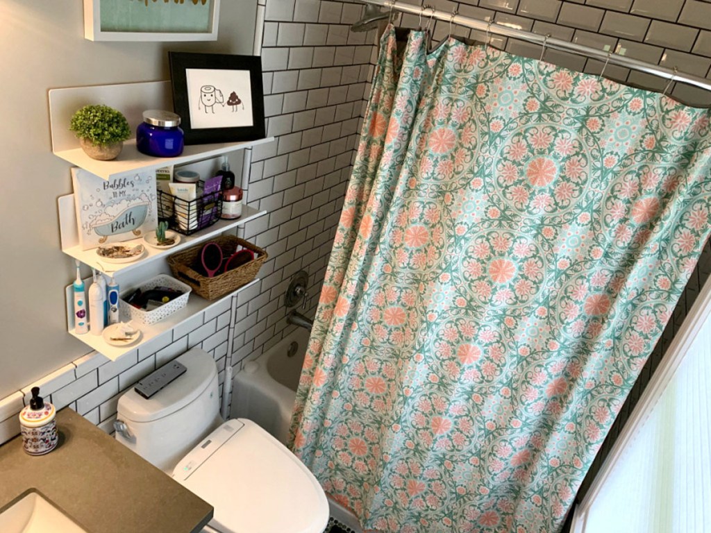Opalhouse Medallion Print with Pom Fringe Shower Curtain