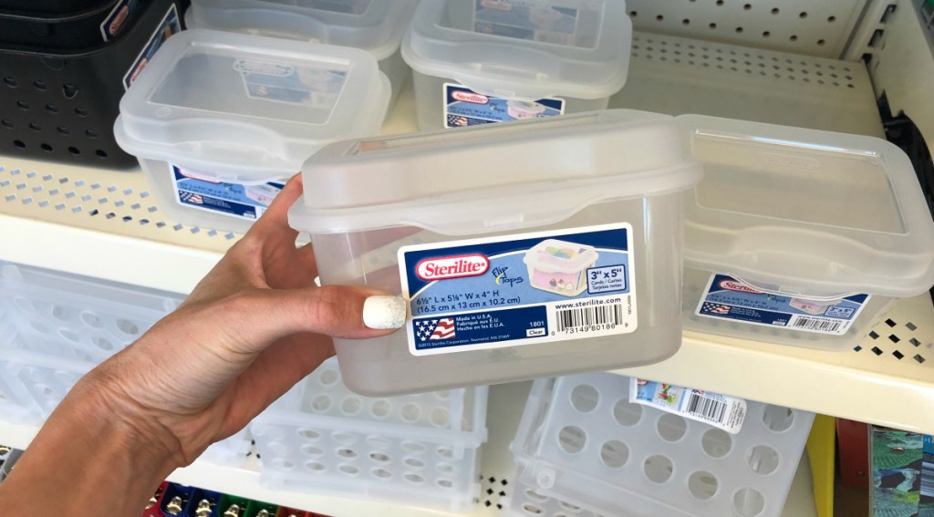 Sterilite storage container with lid