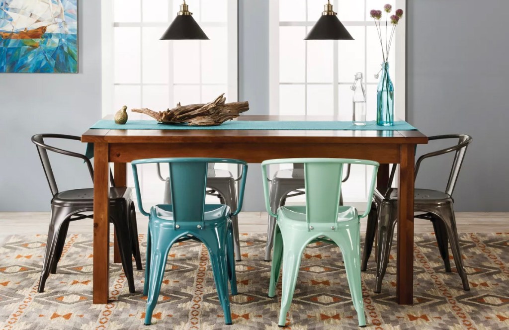 carlisle chairs at table