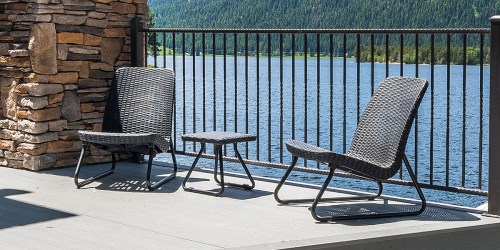 This Conversation Table & Chair Patio Set on Amazon is Durable & Comfortable – AND It’s on Sale!