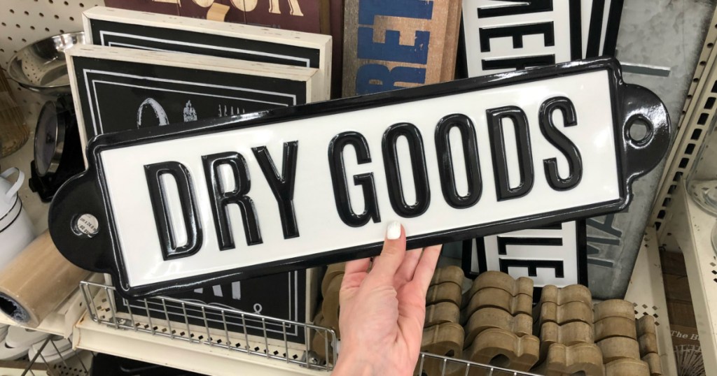 dry goods wall sign