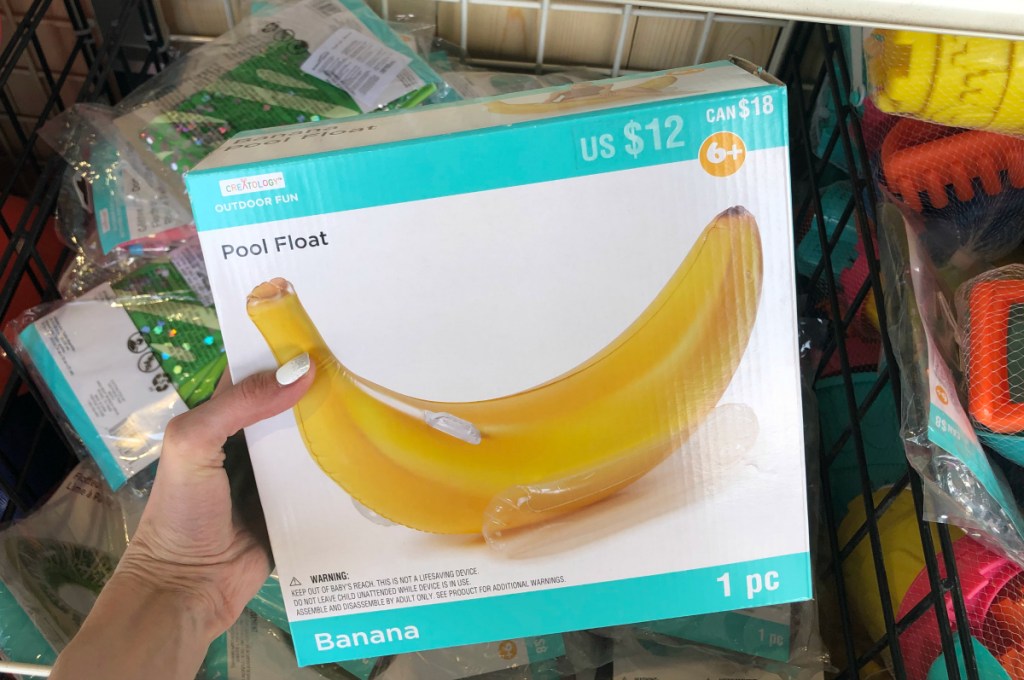 banana pool floats at Michaels