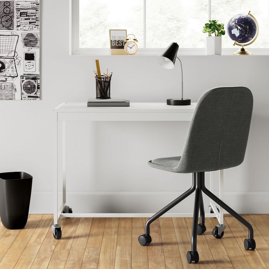 rolling desk chair in office 