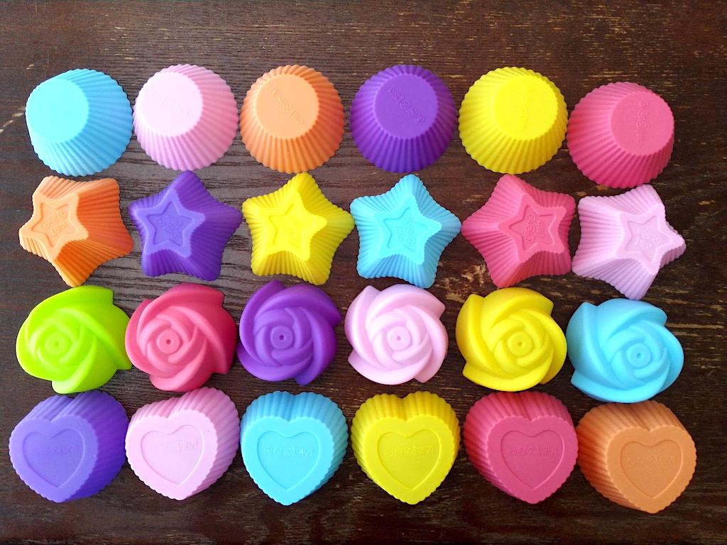 colorful silicone cupcake liners 