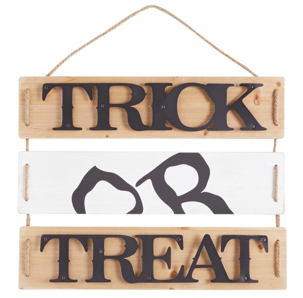 trick or treat sign