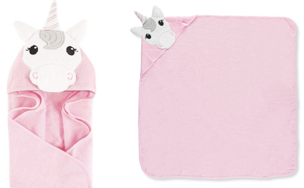 unicorn wrap towel with hood