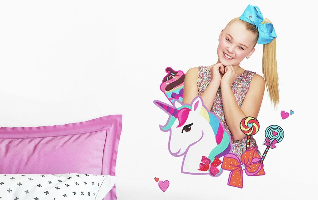 jojo siwa and unicorn wall decals