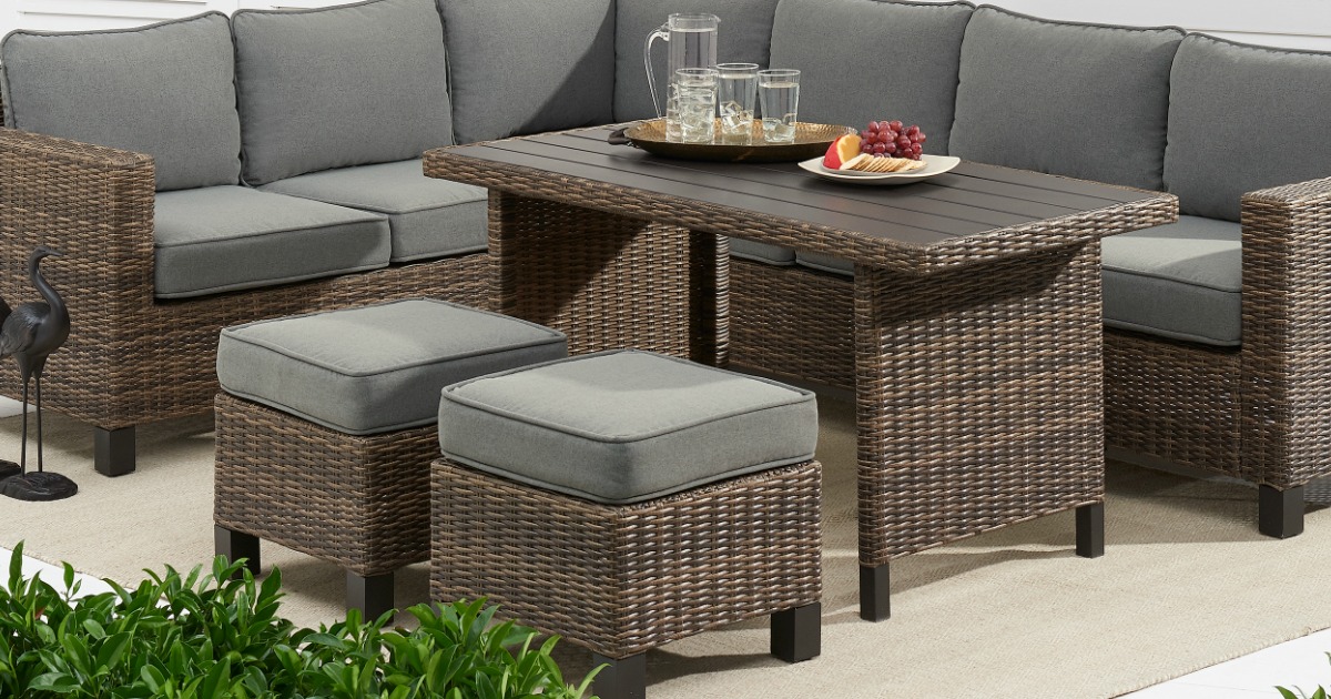 outdoor sectional with cushions