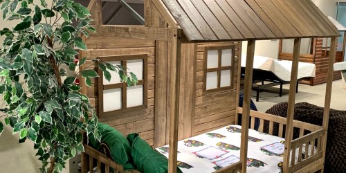 This Adorable Kids Bed Looks Like a Front Porch – And It’s Even on Sale!