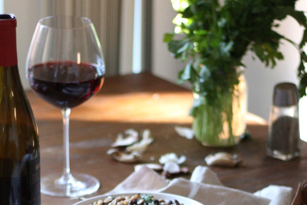 wine glass on table