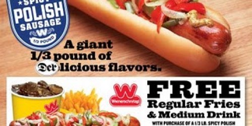 FREE Fries & Drink at Wienerschnitzel!