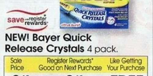 Walgreens: Bayer Quick Release Moneymaker!