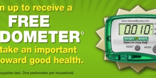 FREE Pedometer From Nature’s Bounty– Available Again!