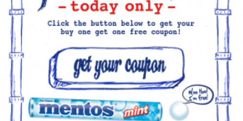 Rare Mentos Buy 1 Get 1 FREE Coupon!!