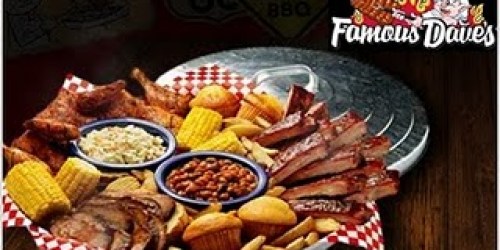 Famous Dave’s: Buy 1 Get 1 FREE Coupon for Facebook “Likers”!