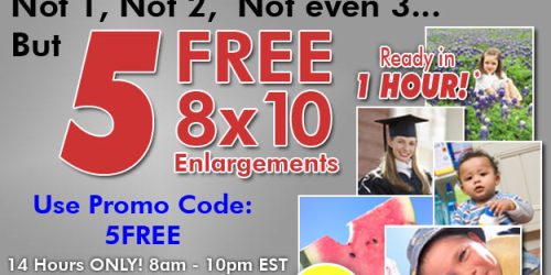 Ritzpix: 5 Free 8×10 Prints- $25 value (+ Shipping)!