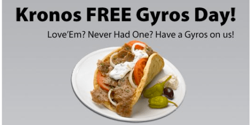 FREE Kronos Gyros Day for IL and IN (8/30 Only)