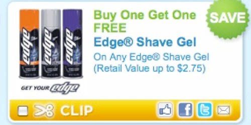 *HOT* Buy 1 Get 1 FREE Edge Shave Gel Coupon!