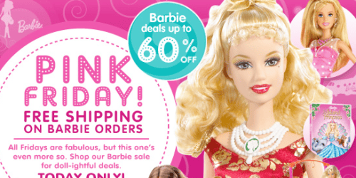 The Mattel Shop: FREE Shipping on Barbie + 60% Off Sale