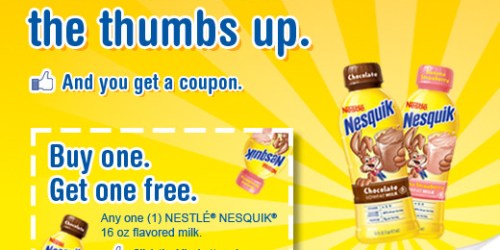 Rare Buy 1 Get 1 FREE Nestle Nesquik Coupon
