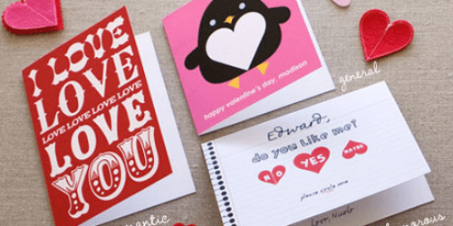 Tiny Prints: 75% off Valentine's Day Cards