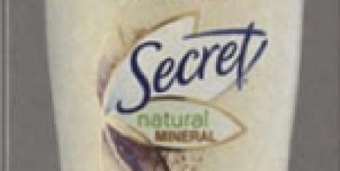 FREE Secret Natural Mineral Deodorant Sample