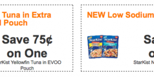 New $0.75/1 StarKist Tuna Pouch Coupons