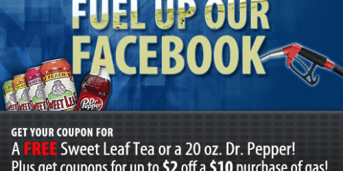 Murphy USA: FREE Sweet Leaf Tea or Dr. Pepper + Possible $2 Off Gas Coupon (Facebook)