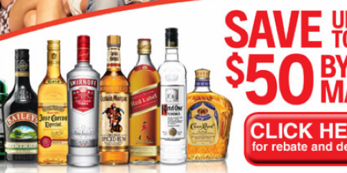 Up to $50 Mail-In Rebate on Purchase of Spirits (Tequila, Rum, Vodka, Gin, Whiskey)