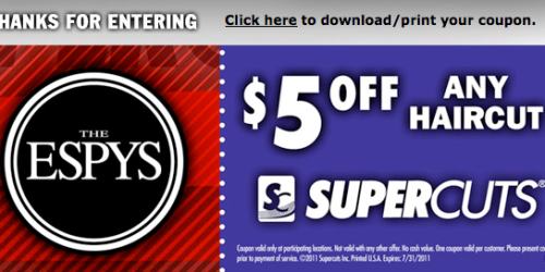 SuperCuts: $5 off ANY Haircut