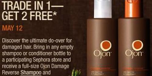 Sephora: FREE Full-Size Shampoo & Conditioner Trade-In on May 12th (Beauty Insiders Only) + More
