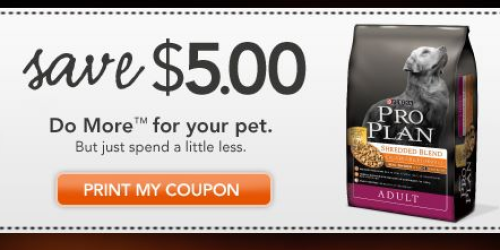 High Value $5/1 Purina Pro Plan Coupon