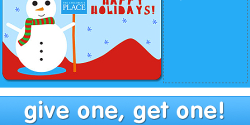 The Children’s Place: FREE $10 E-Card with EVERY $40 E-Card Purchase