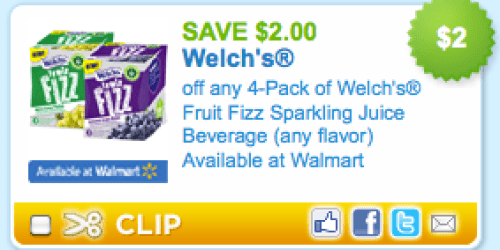 *HOT* $2/1 Welch’s Sparkling Juice Beverage 4-Pack Coupon (Back Again!) = FREE at Target