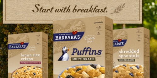 High Value $1.75/1 Barbara’s Bakery Cereal Coupon